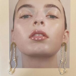 Vintage Twisted U-Shape Baroque Pearl Earrings