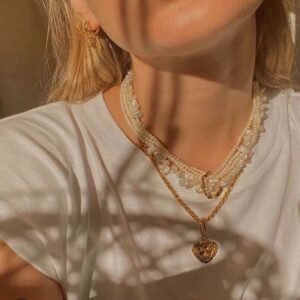 Vintage Multi-Layer Baroque Pearl Statement Necklace